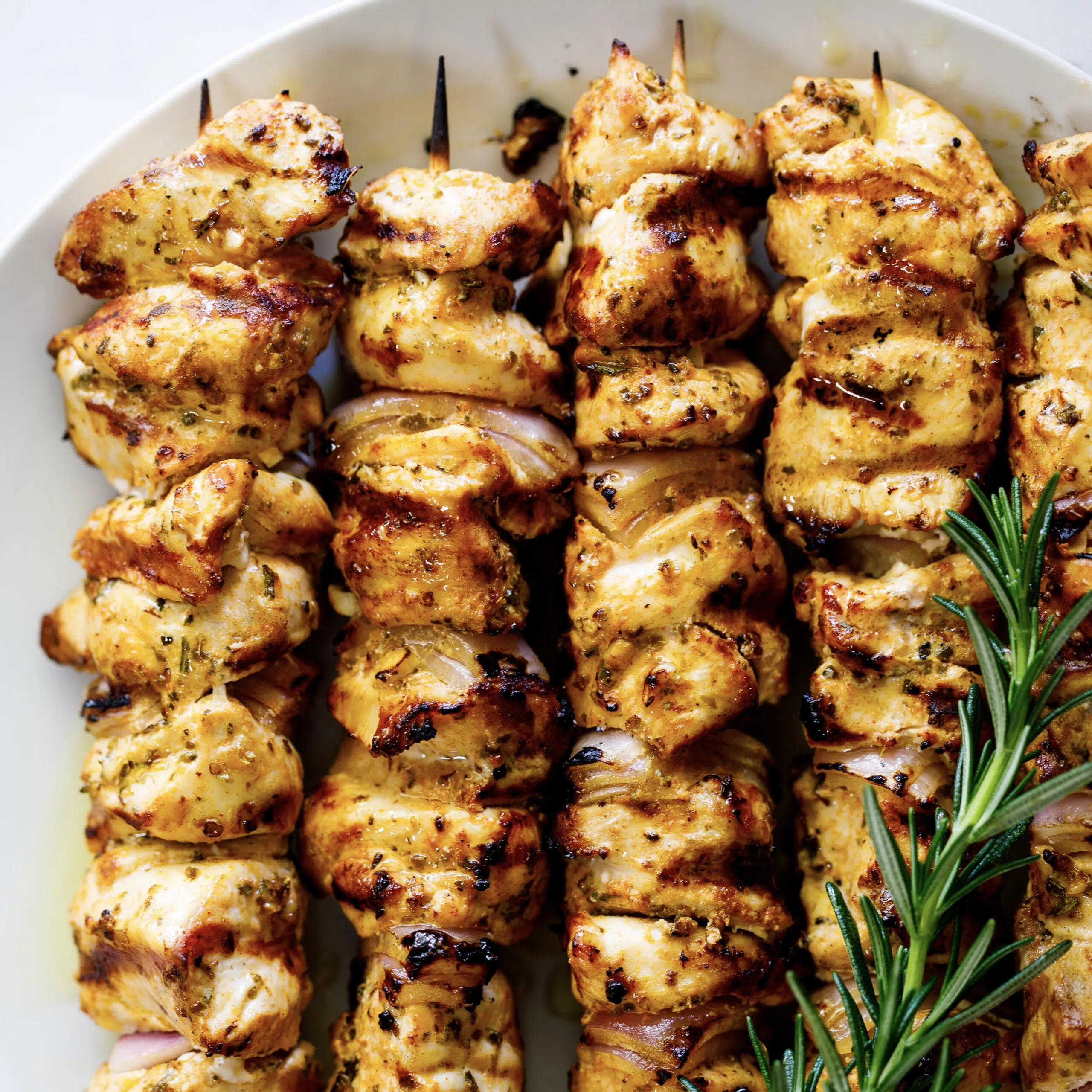 Greek chicken skewers