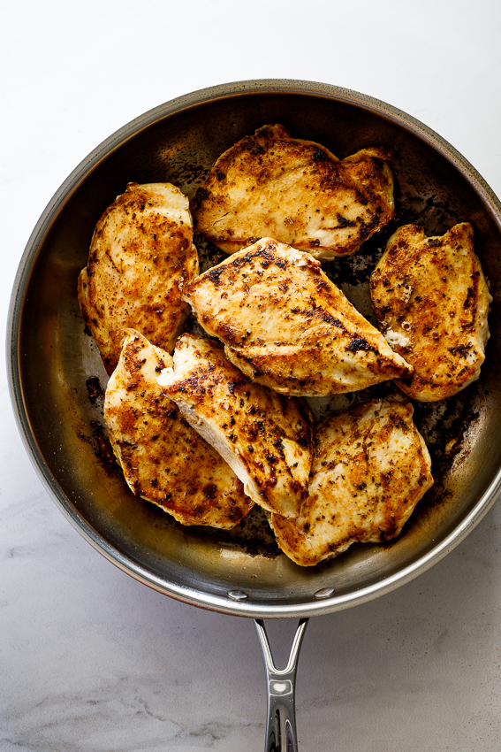 Pan fried chicken breast