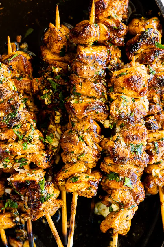 Garlic Parmesan Chicken Skewers