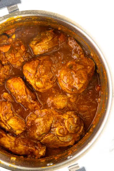 Lamb curry cooked in Instant Pot