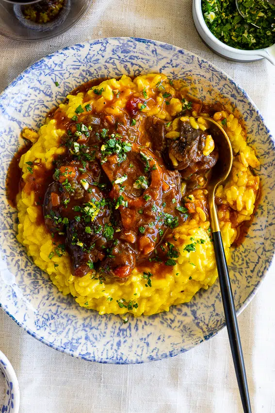 Instant Pot Osso Buco with Risotto Milanese