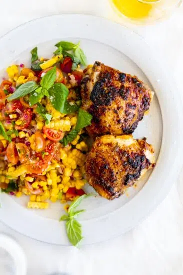 Air fried chicken thighs