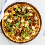 Roasted tomato goat cheese quiche