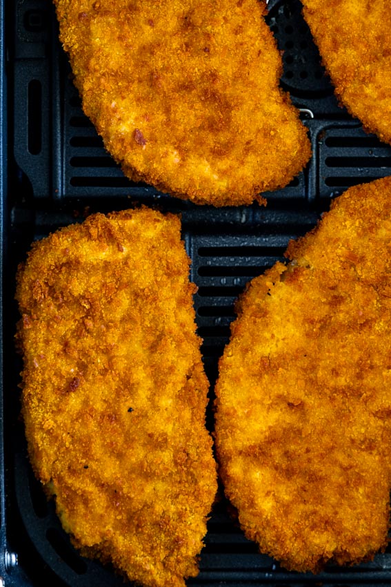 Breaded air fried pork chops