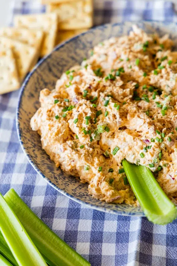 Buffalo chicken salad with celery