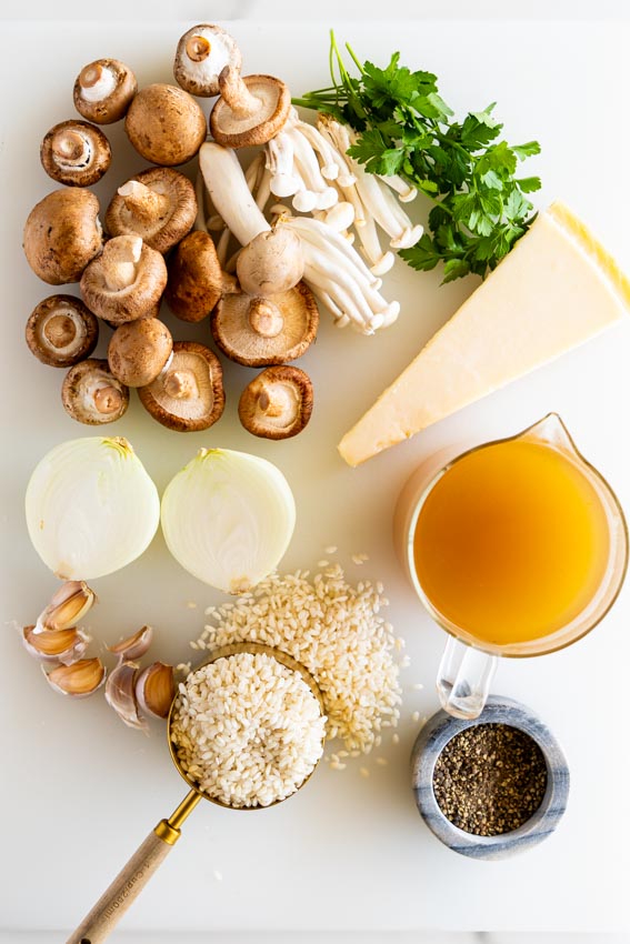 Ingredients for Mushroom Risotto