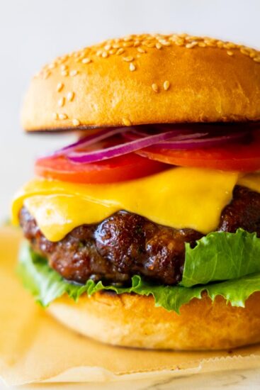 Air fryer burgers