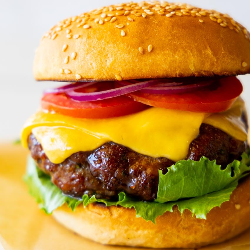 Air Fryer Burgers