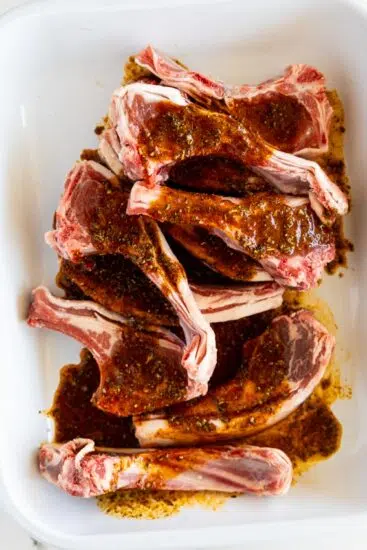 Marinated lamb chops