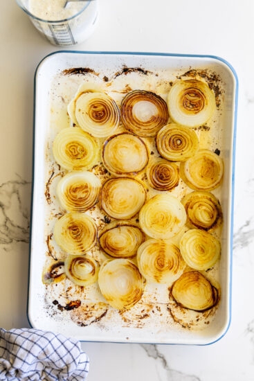 Baked onions.