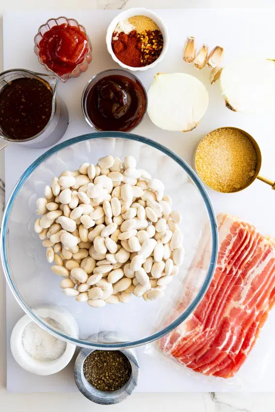 Ingredients for Instant Pot baked beans