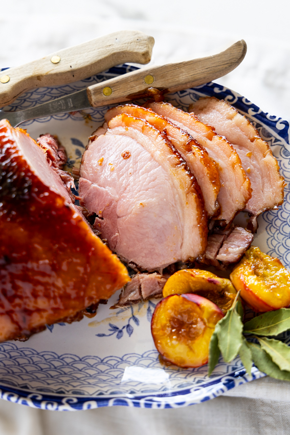 Instant Pot Gammon glazed with peach glaze