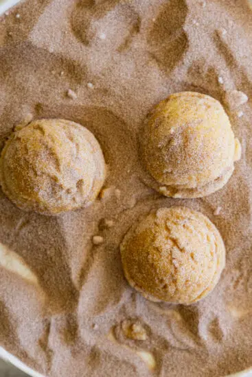 Snickerdoodles rolled in cinnamon sugar
