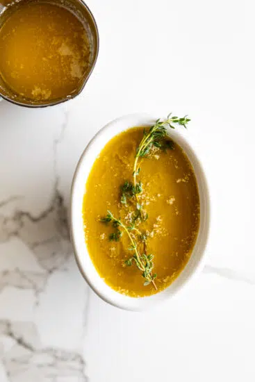 Creamy Chicken Liver Pâté ready to set in the fridge