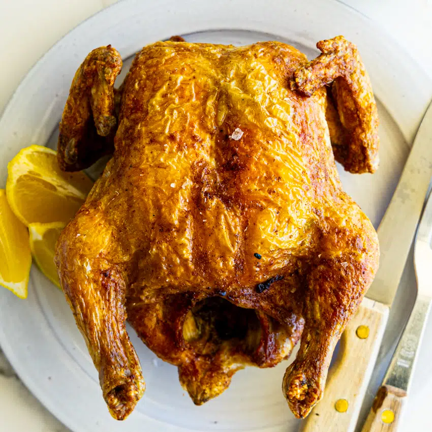 Air fryer rotisserie chicken