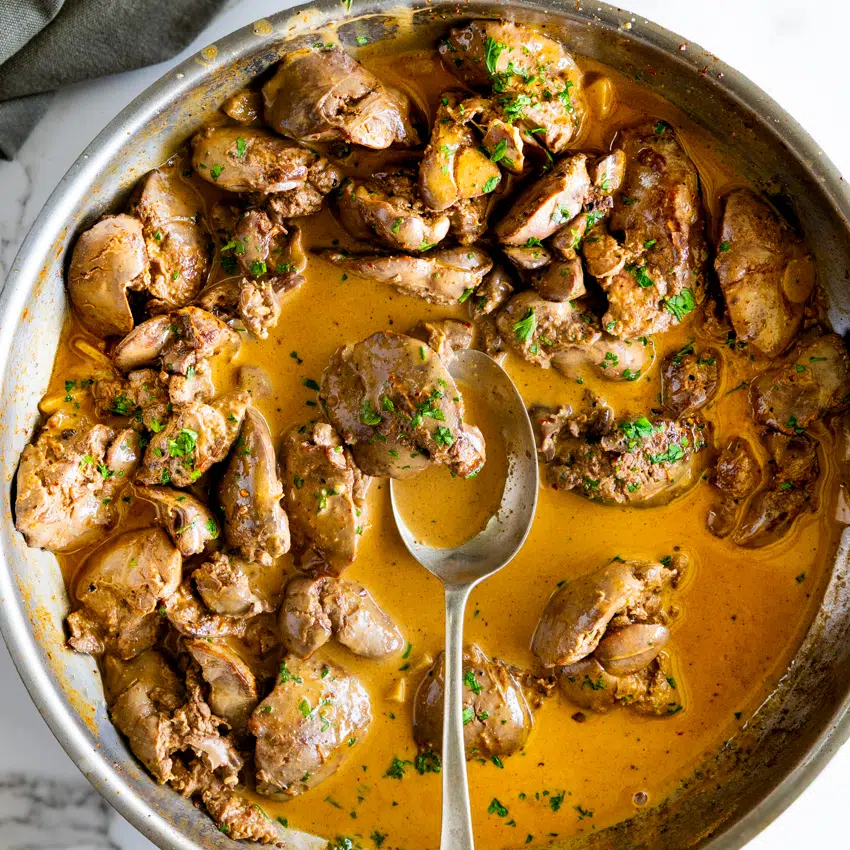 Creamy Chicken Livers