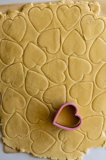 Valentine's cookie hearts