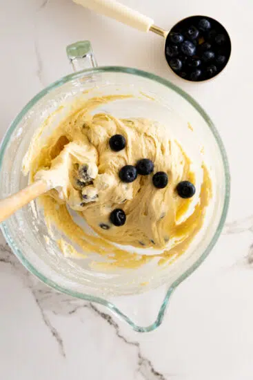 Blueberry muffin batter