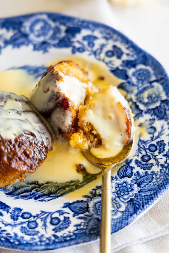 Malva Pudding with custard.