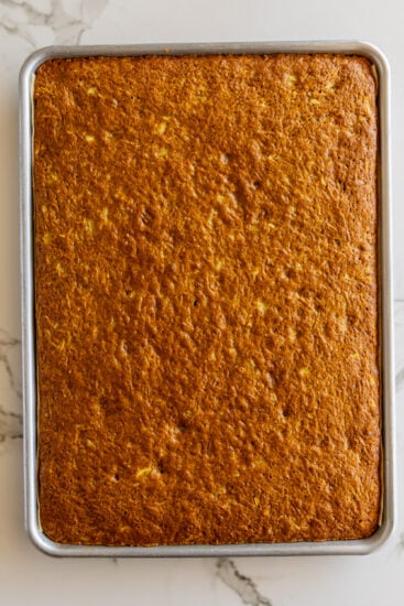 Baked carrot cake.