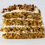 Carrot cake with cream cheese frosting.