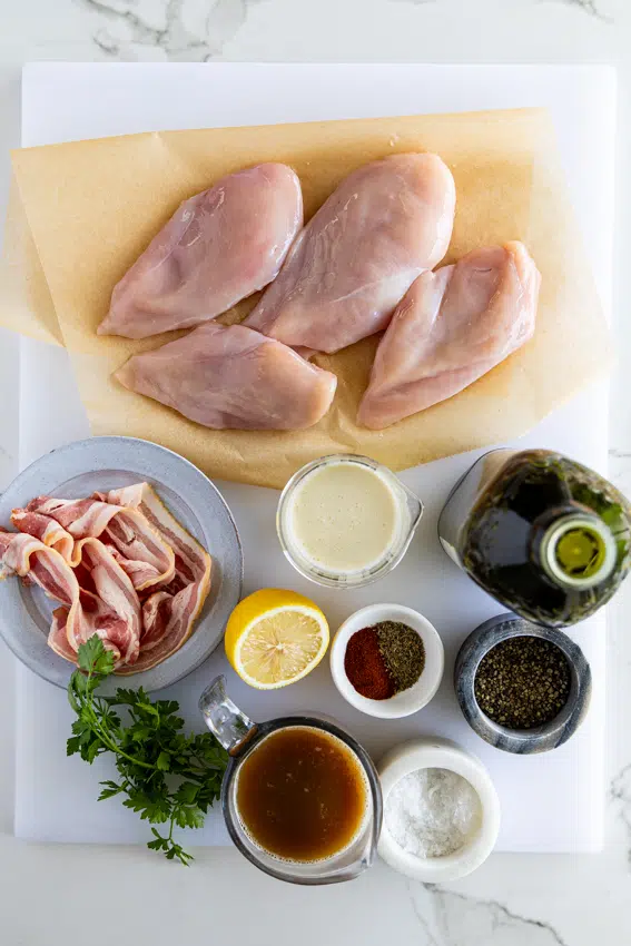 Ingredients for smothered chicken