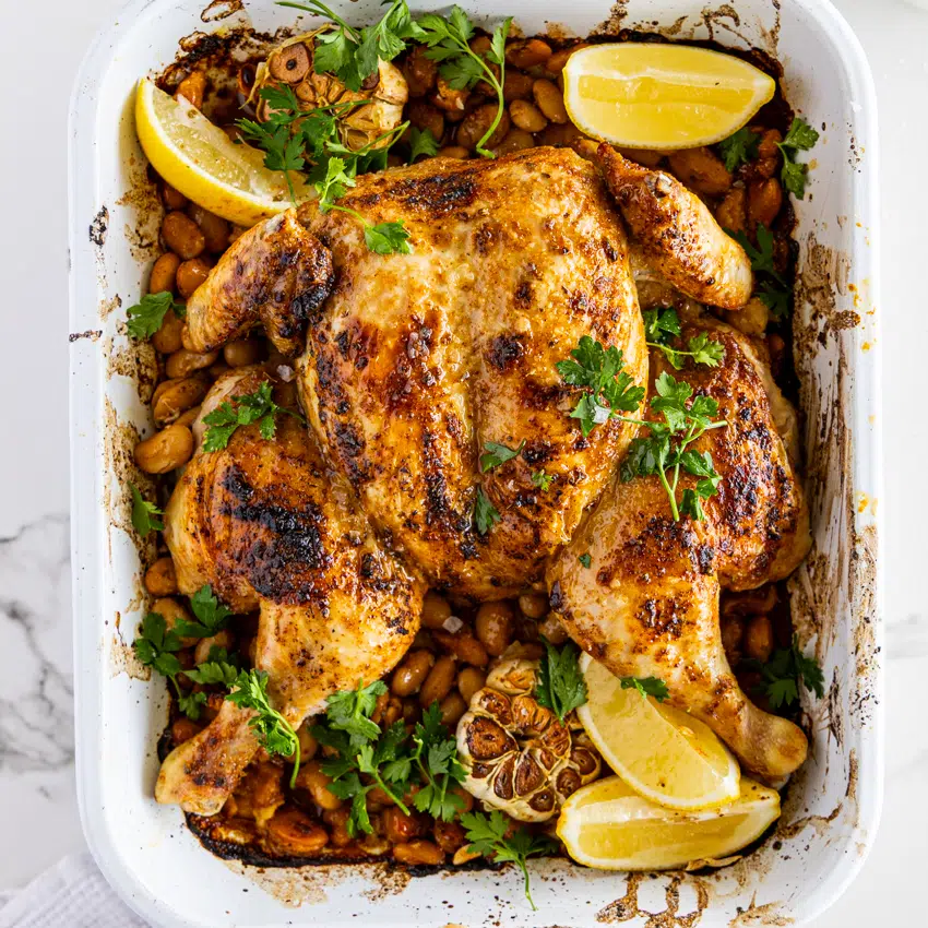 One Pan Chicken with Beans