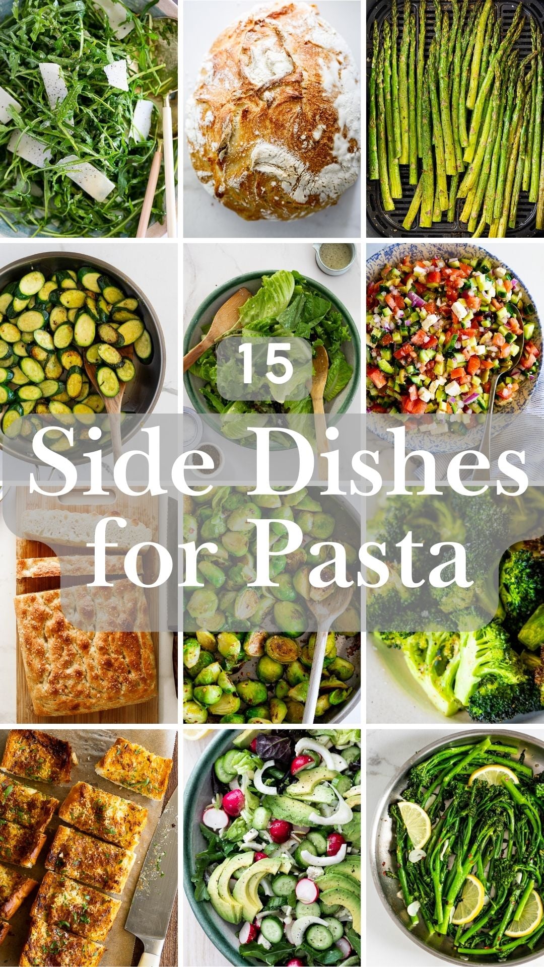 15 easy side dishes for pasta.