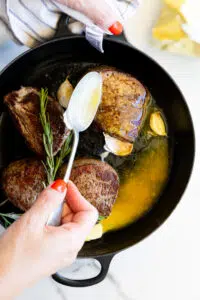 Butter-basted filet mignon