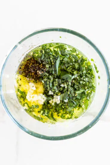 Marinade ingredients in a bowl.
