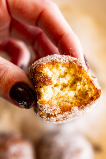 Light and fluffy Applesauce fritters.