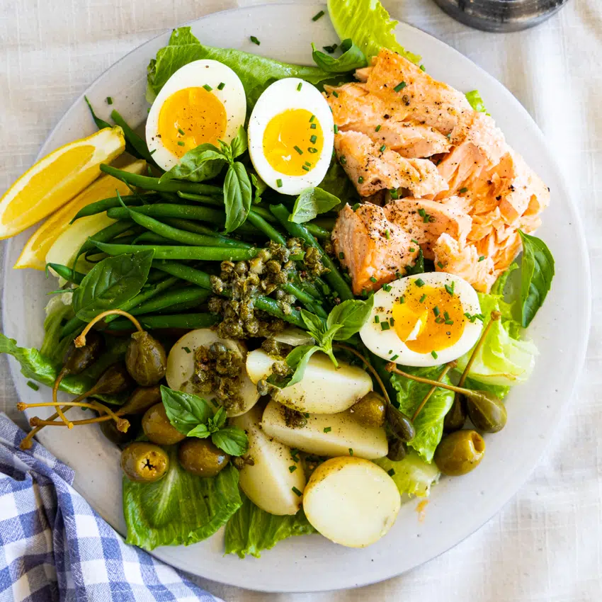 Salmon Niçoise Salad.