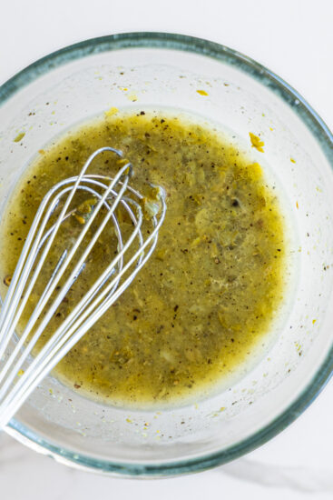 Caper vinaigrette for Niçoise salad.
