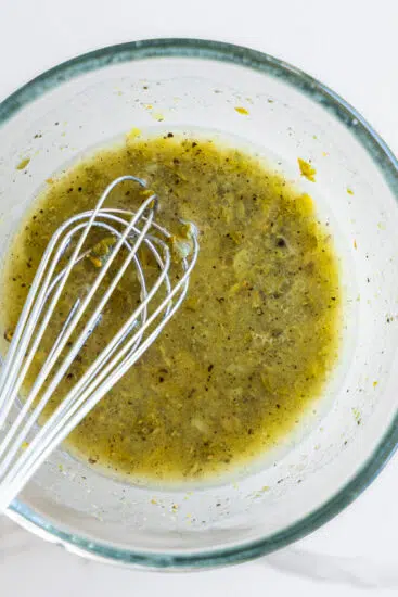 Caper vinaigrette for Niçoise salad.