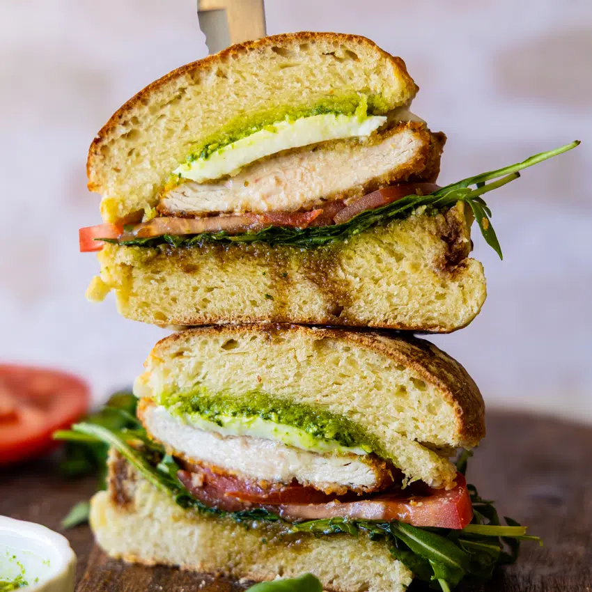 Caprese Chicken Sandwich.