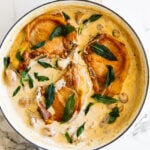 Pork Chops with Mushroom Gravy.