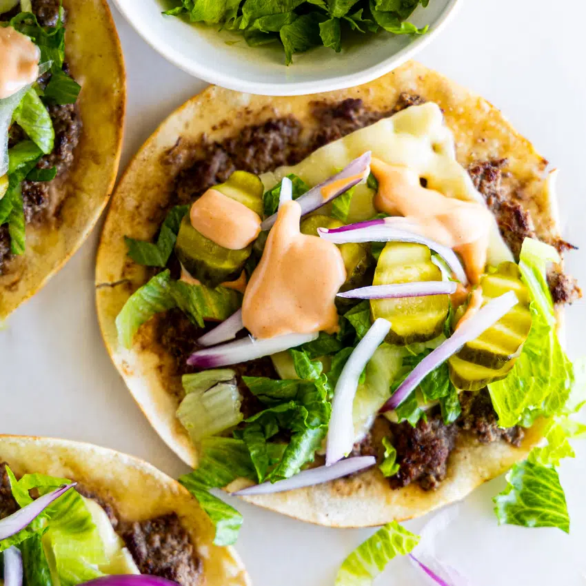 Smashed Burger Tacos
