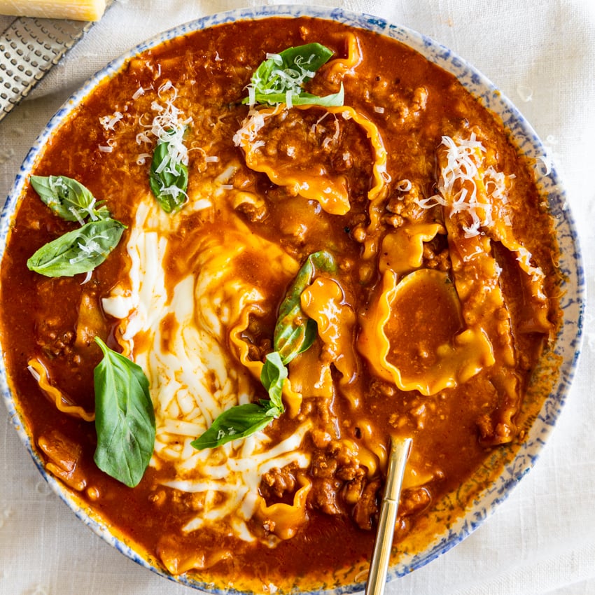 Easy Lasagna Soup.