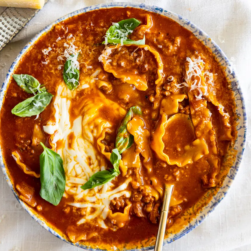 Easy Lasagna Soup.