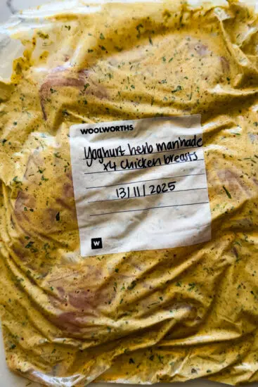 Yoghurt herb marinade.