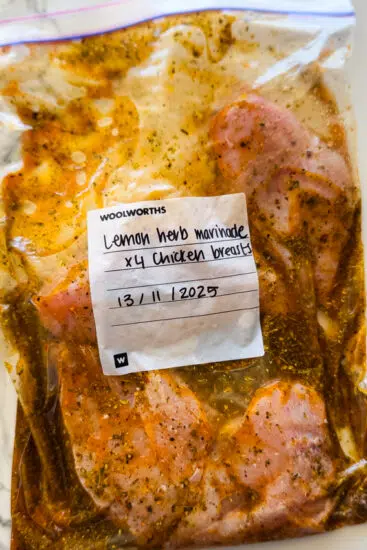 Lemon herb marinade.