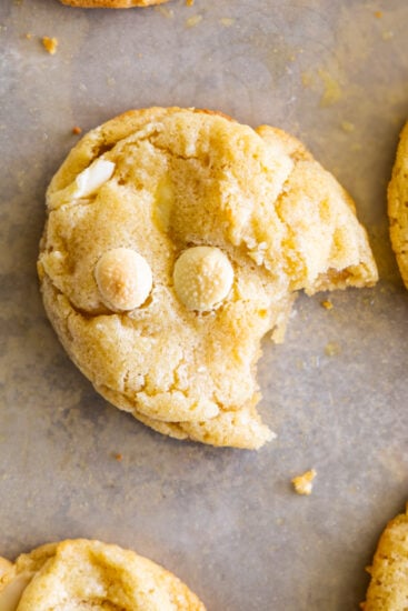 White Chocolate Macadamia Cookies.