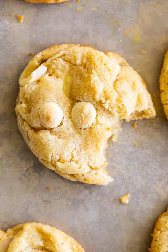 White Chocolate Macadamia Cookies.