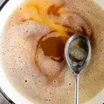 Beurre noisette in frying pan.