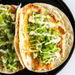 McChicken Smashed tacos with lettuce and mayo.