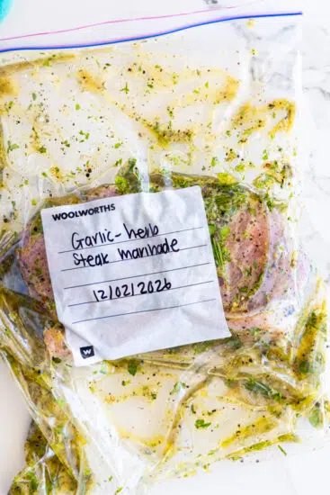 Garlic-herb steak marinade.