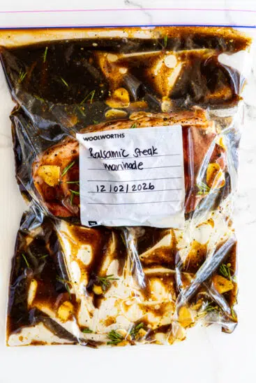 Balsamic vinegar steak marinade.