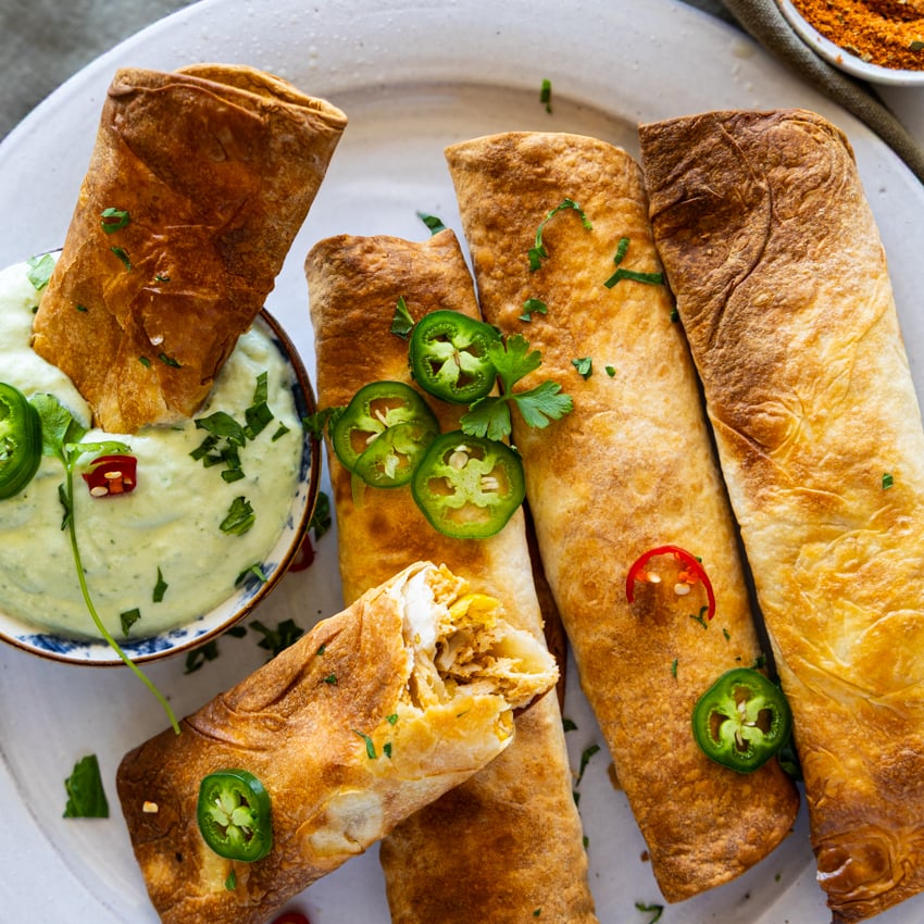 Easy Chicken Taquitos.