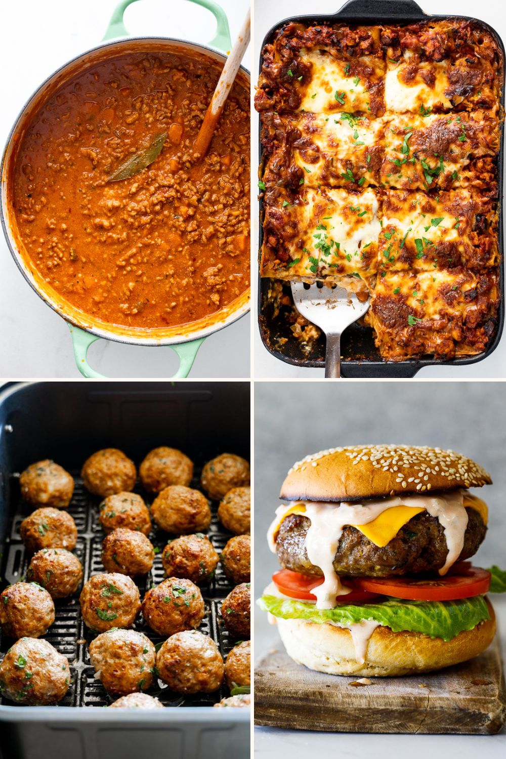 Freezer meals with Ground beef.