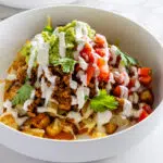 Ground beef taco bowls